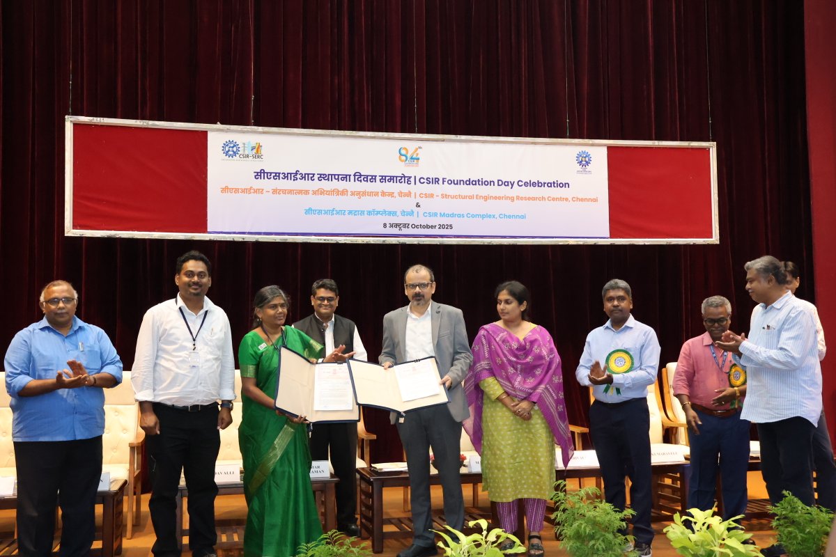 csir_serc's tweet image. Signing & Exchange of MoUs with M/s. NATRAX, Madhyapradesh, SSN College, Kalavakkam and NIT, Trichy