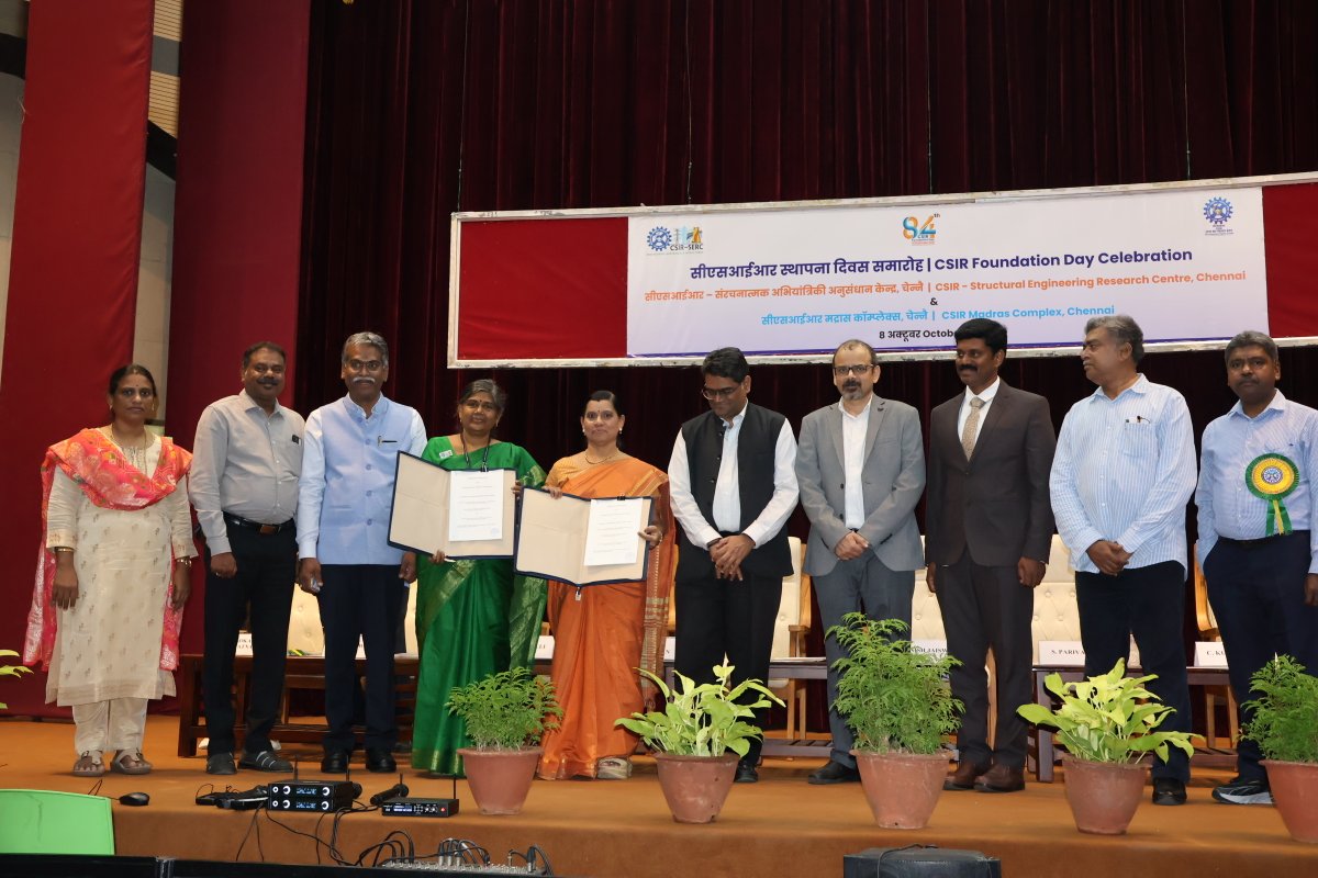 csir_serc's tweet image. Signing & Exchange of MoUs with M/s. NATRAX, Madhyapradesh, SSN College, Kalavakkam and NIT, Trichy