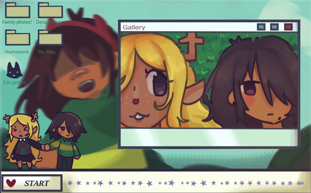PE0NYRAIN's tweet image. oops! i left a photo open, its me and you kris!
#kriselle #deltarunefanart