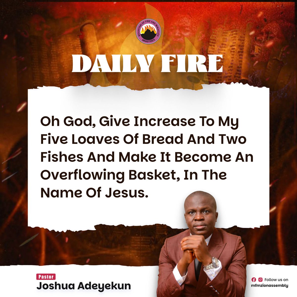 JAdeyekun's tweet image. Declare this with 🔥🔥🔥 and receive it by Faith.
#SupernaturalIncrease #Overflow #mfm #zion #prays.
