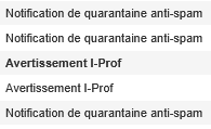 classedebruce's tweet image. C&apos;est super cool, la boîte pro : désormais, chaque mail de spam est mis en quarantaine, puis un mail notifiant cette mise en quarantaine est envoyé à la boîte. C&apos;est assez raccord avec les &quot;avertissements I-prof&quot; qui m&apos;informent que j&apos;ai reçu un message.