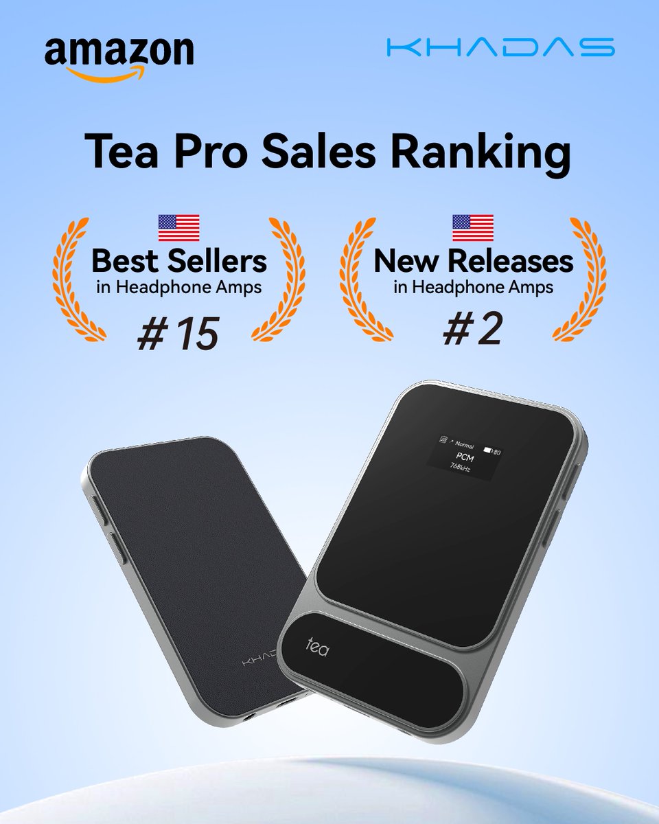 khadas_official's tweet photo. No big words. No fancy talk.
Just sound that speaks for itself. 🔊
Khadas Tea Pro — now an Amazon Best Seller. 🏆
#Khadas #TeaPro #AmazonBestSeller #HiFiSound https://t.co/2ZaFKoh2Xa