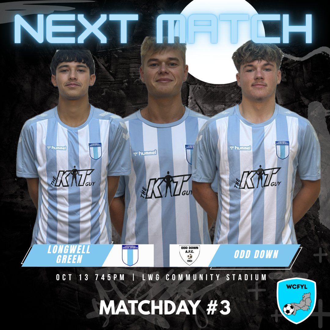It's back to League action on Monday as we host <a href="/OddDownAFC/">Odd Down AFC</a> in the <a href="/wcfyl/">Western Counties Floodlight Youth League</a> Premier Division.

Come on down and support the boys as we look to make it three in a row.

<a href="/LongwellGreenFC/">Longwell Green Sports FC</a> <a href="/TheKitGuy21/">The Kit Guy</a> <a href="/swsportsnews/">South West Sports News</a> <a href="/NonLeagueFix/">NonLeagueFixtures</a> <a href="/NonLeagueCrowd/">Non League Crowds</a>