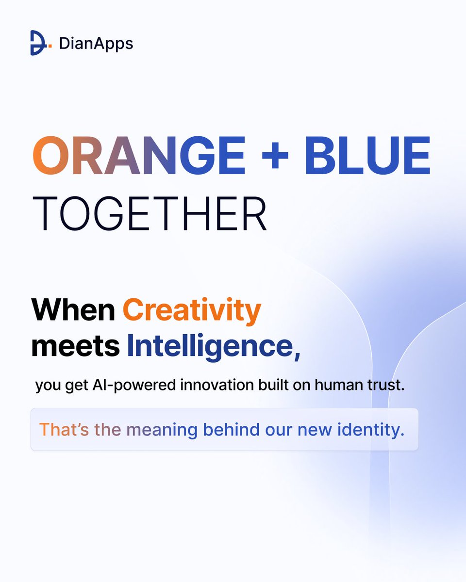 DianApps_Tech's tweet image. We’ve always stood out
now we’re standing smarter.

Orange fuels our fire.
Blue sharpens our focus.
Together, they make AI look damn good. 😎

Welcome to the new DianApps.

#DianApps #rebranded #DianAppsrebranded