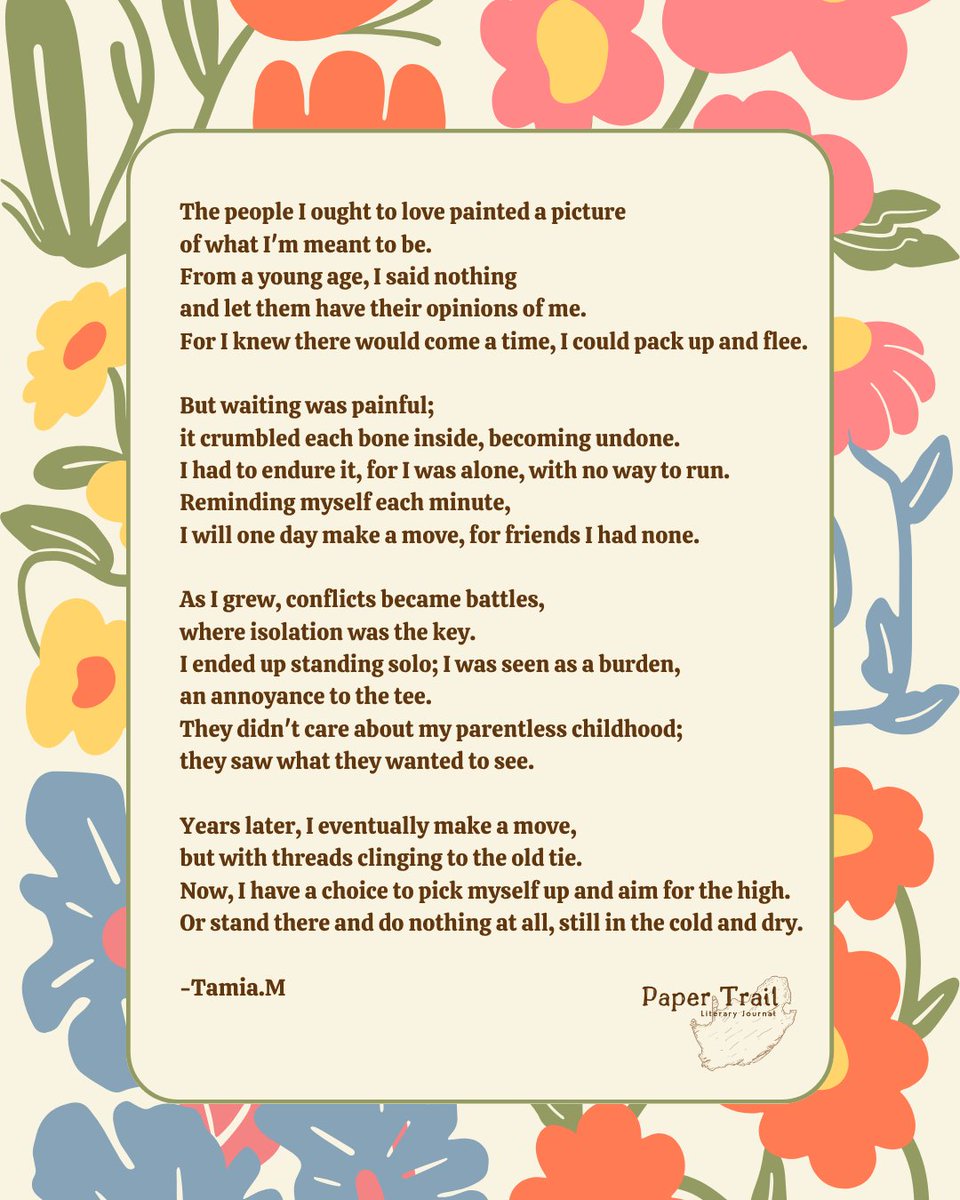 A powerfully penned poem by Tamia Moonsamy 💛