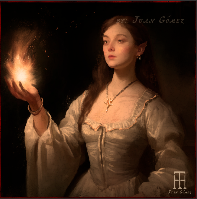 Practicing Dutch masters light with this quick portrait. Enjoy a young aristocratic elf doing magic 🔥