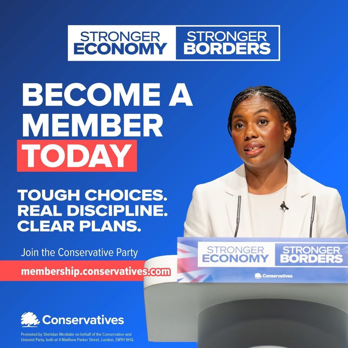 Since Kemi’s conference speech, we have seen an influx of new members joining our association. 

We’re backing Britain! 

Join us 👇

membership.conservatives.com