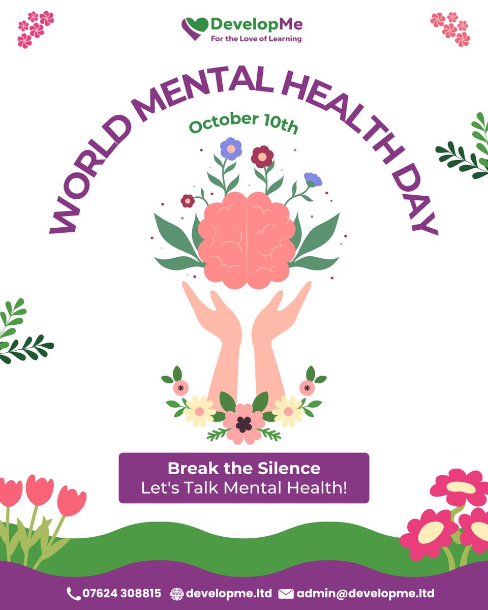 developmeltd's tweet image. 💜 Today is World Mental Health Day - a reminder that health is not just physical, but mental too. Let’s break the stigma, support each other, and make wellbeing a priority every day. 
#WorldMentalHealthDay #MentalHealthMatters #DevelopMe