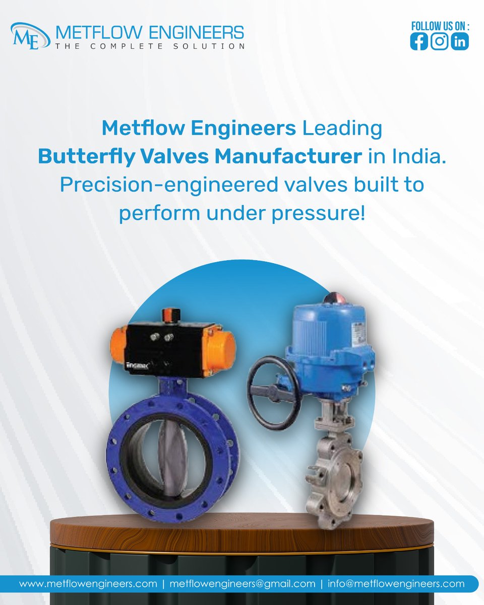 MetflowE97301's tweet image. Precision in every valve! Metflow Engineers lead the way in manufacturing butterfly valves that perform under pressure

🌐metflowengineers.com
📞+91 84879-48488
📍goo.gl/maps/TeKKd99it…

#ButterflyValves #EngineeringExcellence #ValveTechnology #MetflowEngineers #Pressure