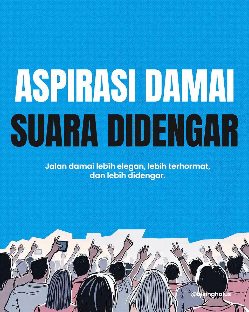 bisinghalus's tweet photo. Aksi damai, suara didengar.
Karena perjuangan yang santun mencerminkan rakyat yang cerdas. ✊

#damaiindonesiaku #citrabangsa #demokrasibijak #aspirasirakyat https://t.co/H9haezuEbq