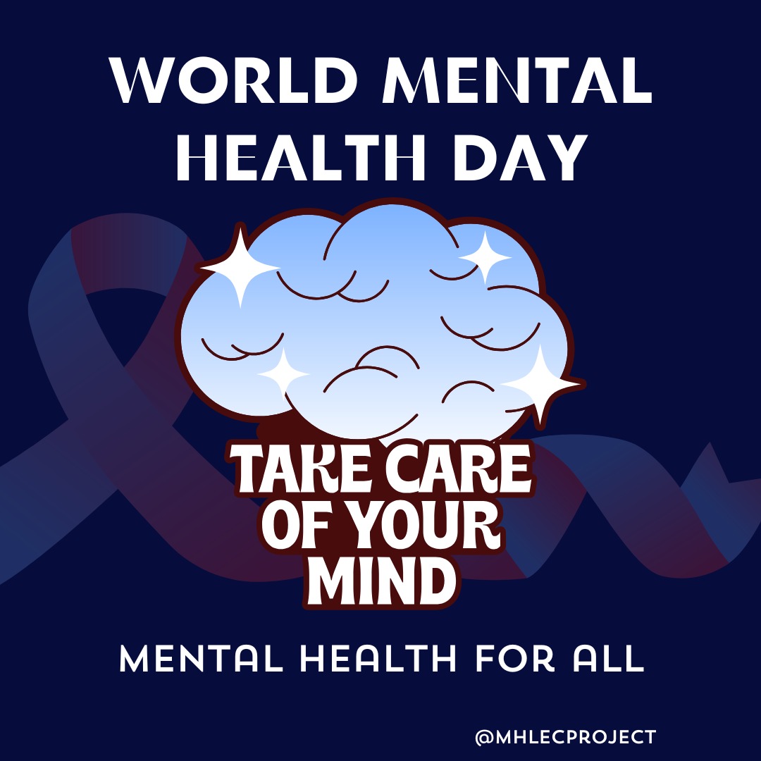MHLeCProject's tweet photo. Today is #WorldMentalHealthDay!
Mental health is a universal human right letโs keep fighting stigma and promoting understanding, one conversation at a time ๐
#MentalHealthForAll #WorldMentalHealthDay #MHLeC #Inktober https://t.co/arvPht5aB8
