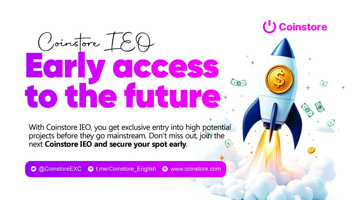 Precyuj's tweet photo. Trading on @coinstoreexc does more than grow your bag 🎁

Score whitelist tickets just by trading and secure guaranteed #IEO access.
No luck needed.

No USDT returned. Just pure token allocations.

Join👇 https://t.co/4Yr8E6GKGJ

🔗 https://t.co/jZiz537RC7

#coinstore #Whitelist https://t.co/35O6JjBWGi