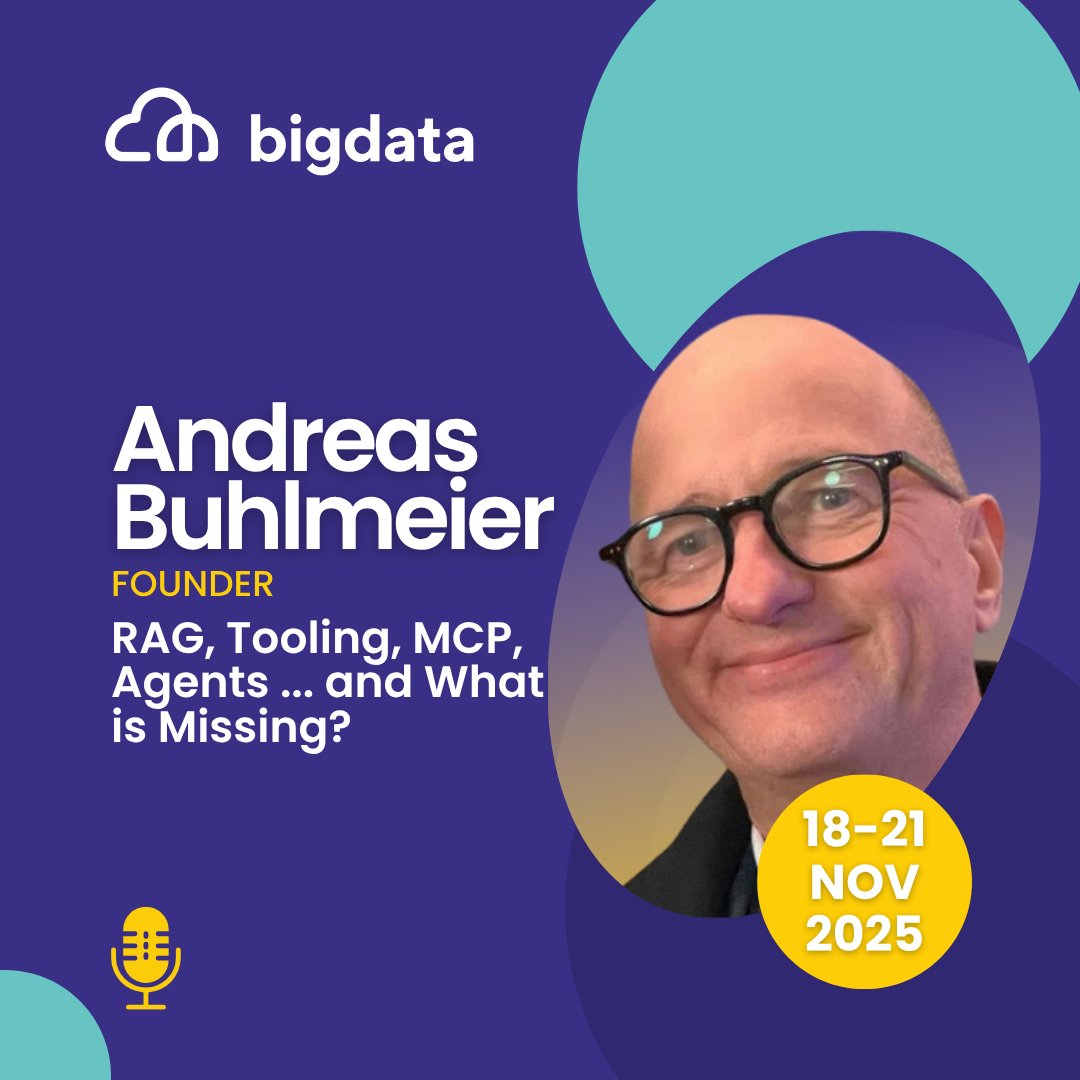 BigDataConfEU's tweet image. Join Andreas Bühlmeier as he dives into how LLMs have revolutionized the field—and what’s next. Discover best practices for RAG (Retrieval-Augmented Generation), see how AI Agents are shaping the next frontier and more.
Reserve your spot today! bigdataconference.eu 📝🔍
