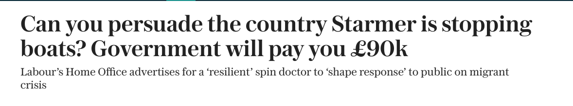 I feel our time to shine has come.
A *bit* trickier than persuding people there was a bomber on the Moon, but what is life without a challenge?