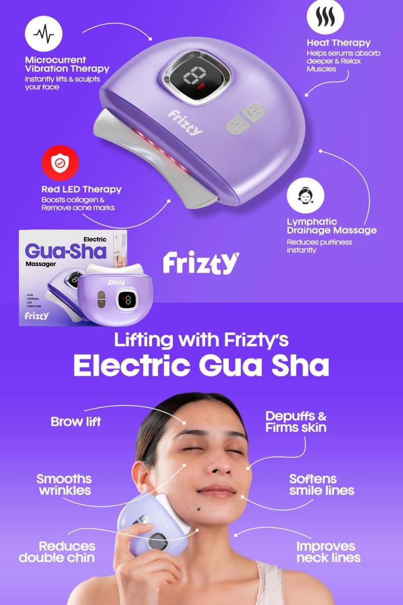 GlowfullyYours's tweet photo. Try this Frizty Electric Gua Sha Face Massager With 9 Modes: https://t.co/MNo2GmDwr0 for Acne Control, Anti-Wrinkle &amp; Anti Ageing #skincare #tools https://t.co/iU1dAZERg4