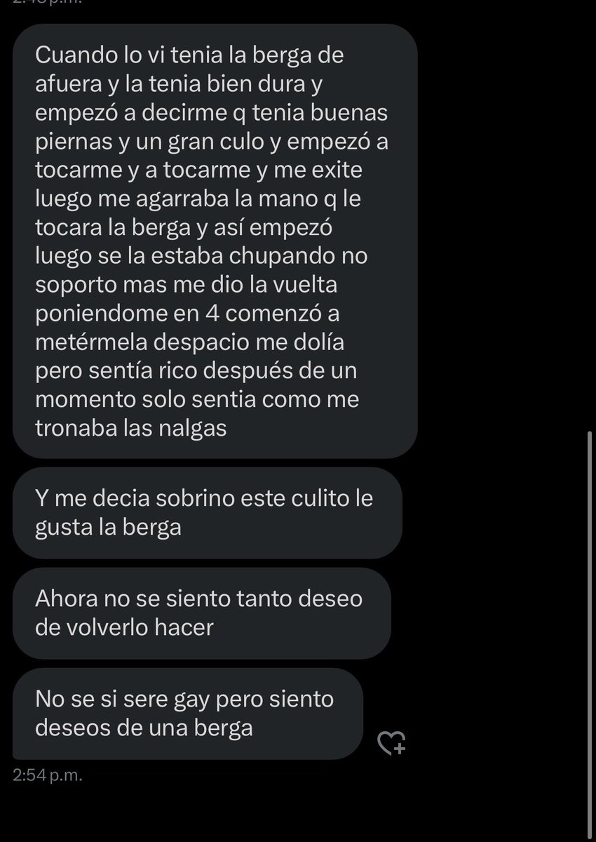 gay_relatoss's tweet photo. Yo y mi tío 🔥🔥🔥
Relato anónimo 
RT y like para más contenido 
#RelatosGays #MiTio https://t.co/8GPWTPFXzm