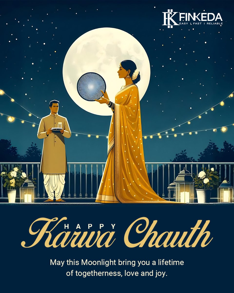 Happy Karva Chauth.

May the moonlight bring love, joy, and endless togetherness.

When it’s about trust - choose Finkeda.

#Finkeda #KarvaChauth #JabBaatPaiseKiHoToSirfFinkeda #LoveAndFaith