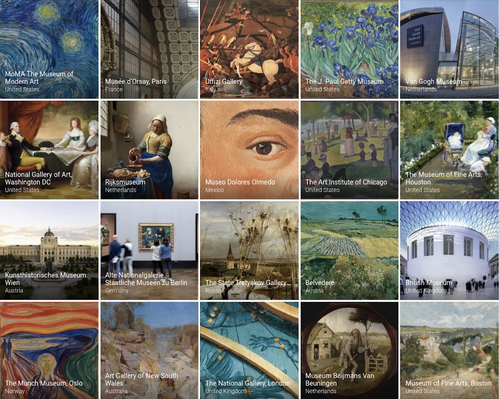 Belki duymuşsundur ama olur da denk gelmediyseniz: Google Arts &amp; Culture’da sanat eserlerini en yüksek kalitede görebiliyor, dünyanın dört bir yanındaki müzeleri sanal olarak gezebiliyorsunuz.😇
artsandculture.google.com