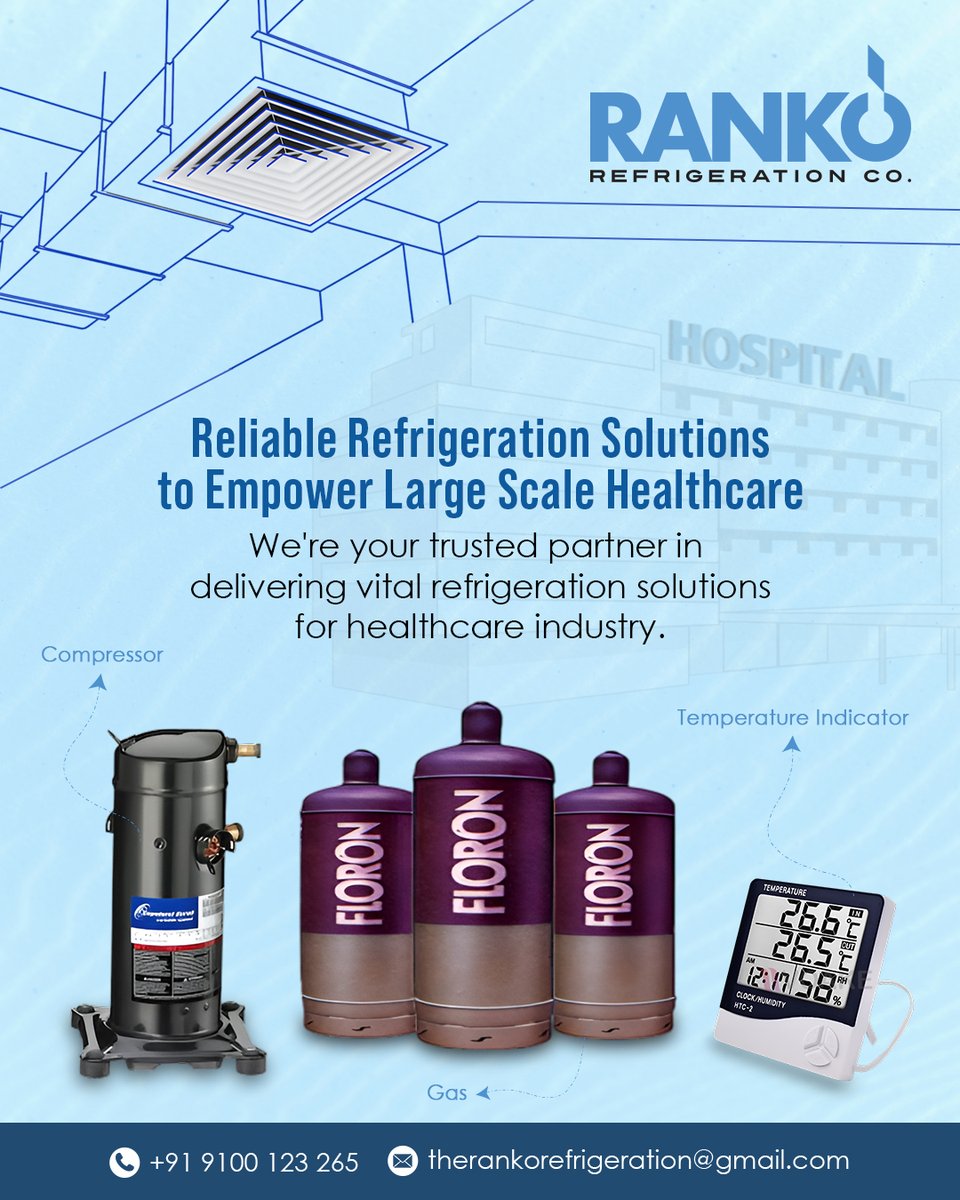 ranko_1993's tweet image. Keeping healthcare critical and life-saving, Ranko Refrigeration delivers reliable, cutting-edge solutions that preserve, protect, and power large-scale medical operations without compromise.

#rankorefrigeration #healthcarerefrigeration #reliablesolutions #medicalequipment
