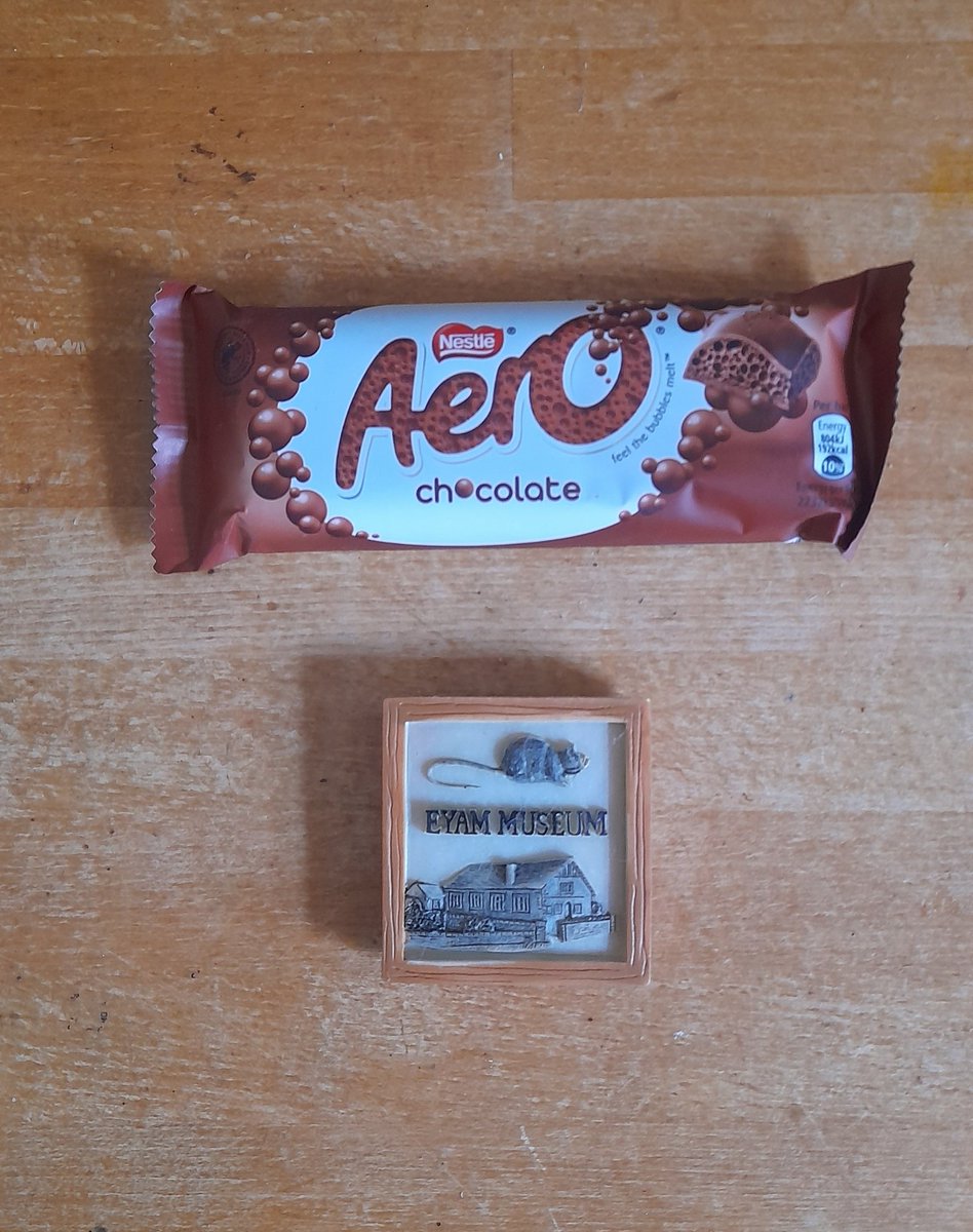 In a brand new feature that, frankly, nobody needs or wants, I will be posting some of my favourite fridge magnets, placed next to top confectionery for scale.
Imaginatively, I'm calling it.....
#FridgeMagnetFriday 

First up, the museum at the plague village of Eyam and an Aero.