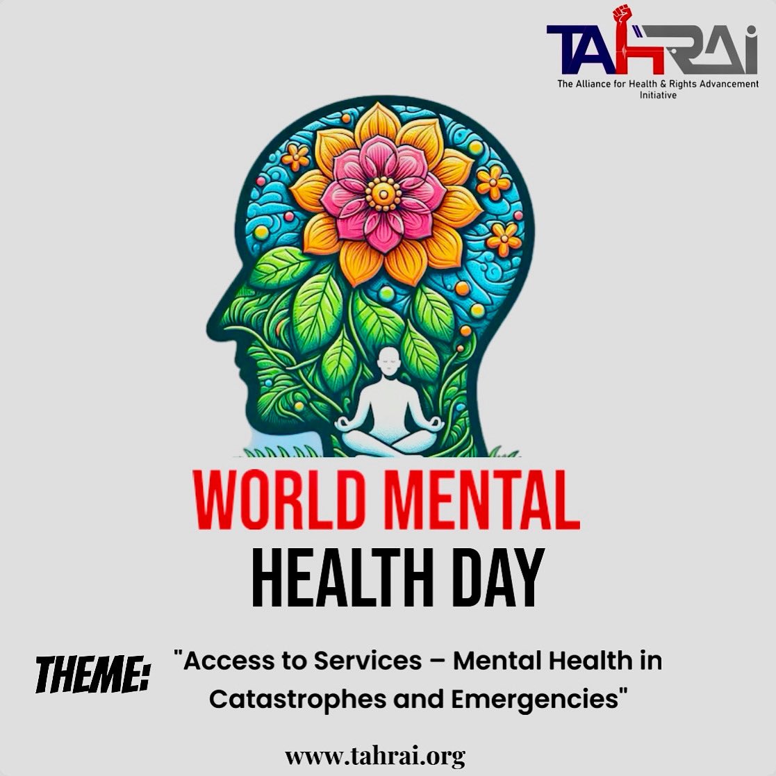 Tahrai_Nigeria's tweet image. Today we mark #WorldMentalHealthDay2025 themed “Access to Services – Mental Health in Catastrophes and Emergencies.” 💚
At TAHRA, we believe access to care should never stop — even in crises.
#MentalHealthForAll #TAHRAInitiative