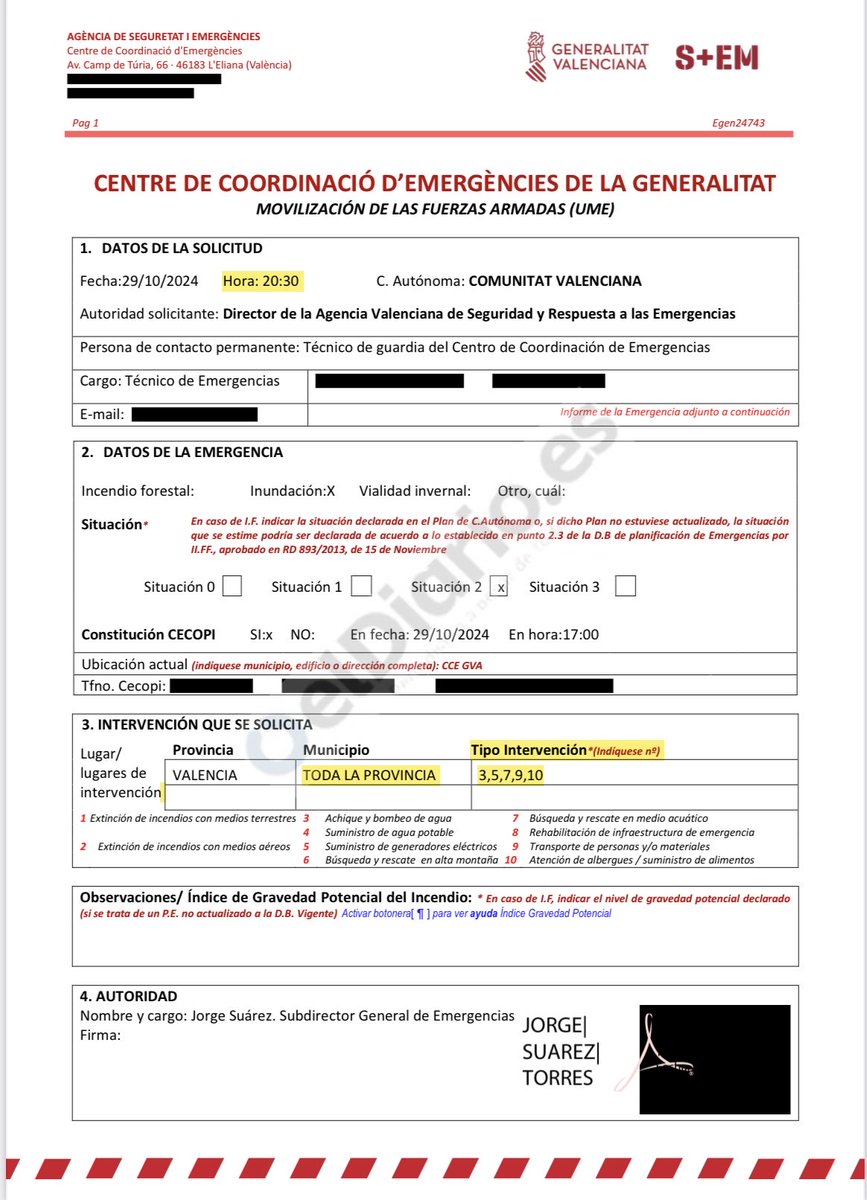 DOCUMENTO‼️Un documento inédito prueba que la Generalitat no solicitó la UME para toda Valencia hasta la llegada de Mazón al Cecopi
👇🏻👇🏻
eldiario.es/comunitat-vale…