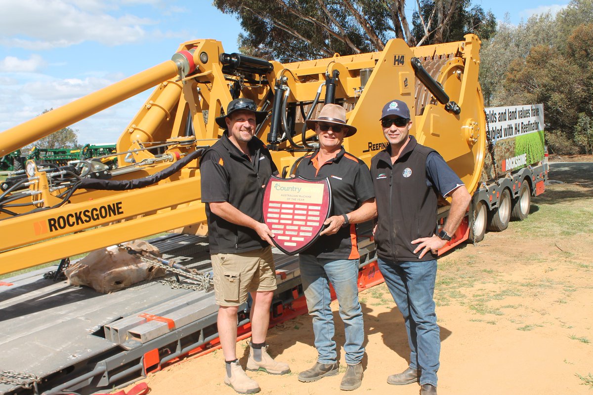 🚜 What an Achievement!
The H4 Reefinator with Depth Master automation system has been named Australian Machine of the Year at Elmore Field Days 2025, proudly sponsored by Country News! 🌾
A huge thank you to everyone who visited Site 1120 and supported us!🙌

#ElmoreFieldDays