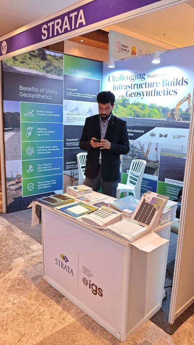 Strata_Global's tweet image. Here’s a look at the energy from GeoTech Asia 2025, Goa. Visit us by the 10th of Oct at Stall No. B17.

#Strata #Asia #GeoTech #Geotechnical #Geosynthetics #Geotextiles #Event