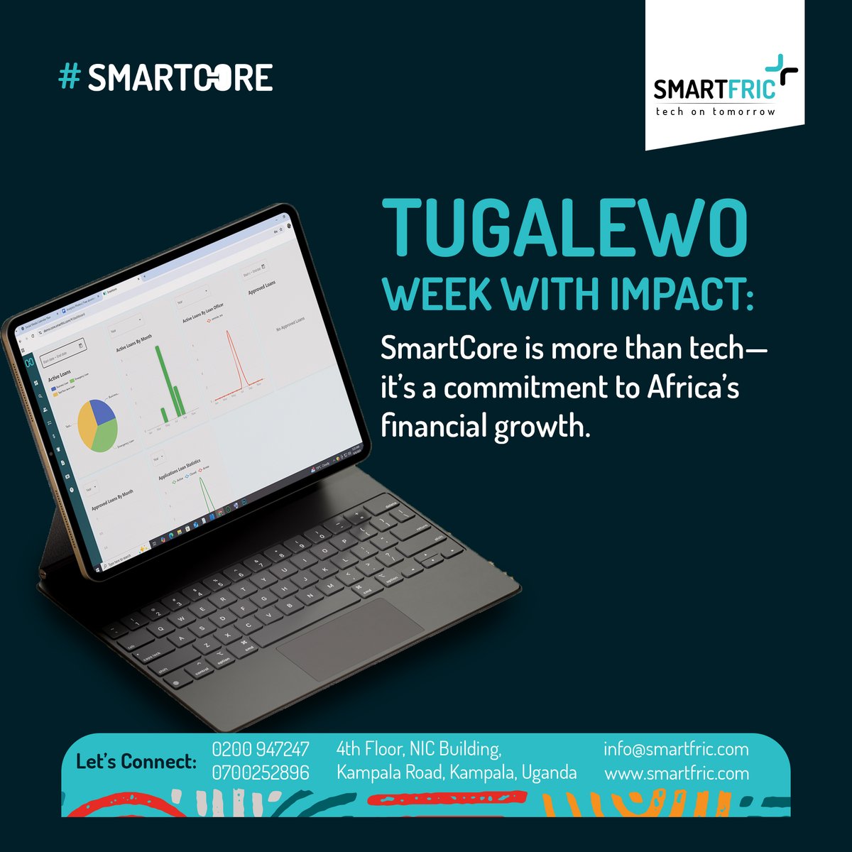 Smartfric_u_ltd's tweet image. 🎉 Tugalewo week with impact:
SmartCore is more than tech—it’s a commitment to Africa’s financial growth.
#SmartCore #SmartfricImpact #TechForGood #FridayFocus