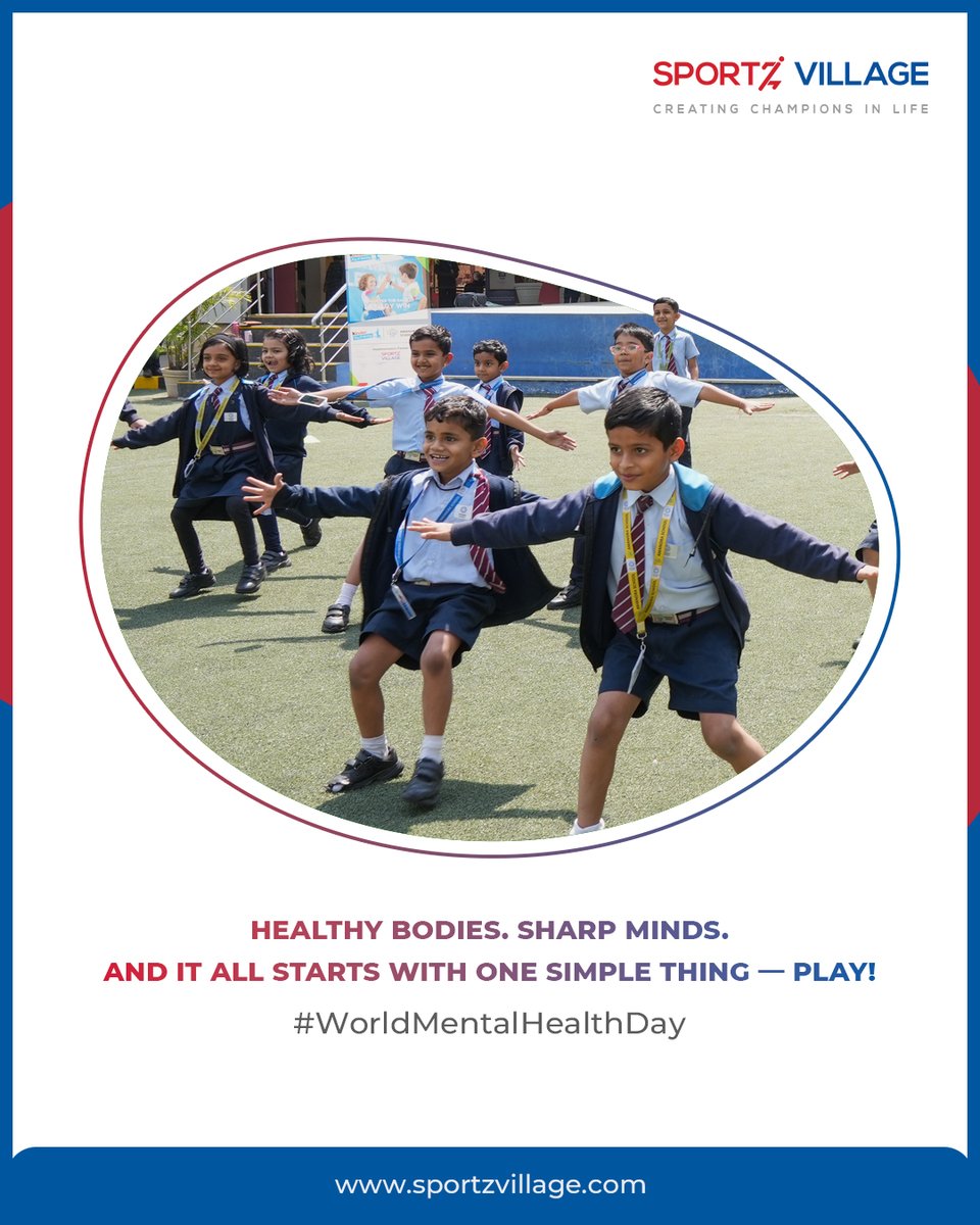 🧠 𝗔 𝗵𝗲𝗮𝗹𝘁𝗵𝘆 𝗺𝗶𝗻𝗱 𝘀𝘁𝗮𝗿𝘁𝘀 𝘄𝗶𝘁𝗵 𝗽𝗹𝗮𝘆.

On 𝗪𝗼𝗿𝗹𝗱 𝗠𝗲𝗻𝘁𝗮𝗹 𝗛𝗲𝗮𝗹𝘁𝗵 𝗗𝗮𝘆, let’s remember - movement, teamwork, and play aren’t just good for fitness; they build resilience, joy, and emotional balance.

#WorldMentalHealthDay #PlayForWellbeing