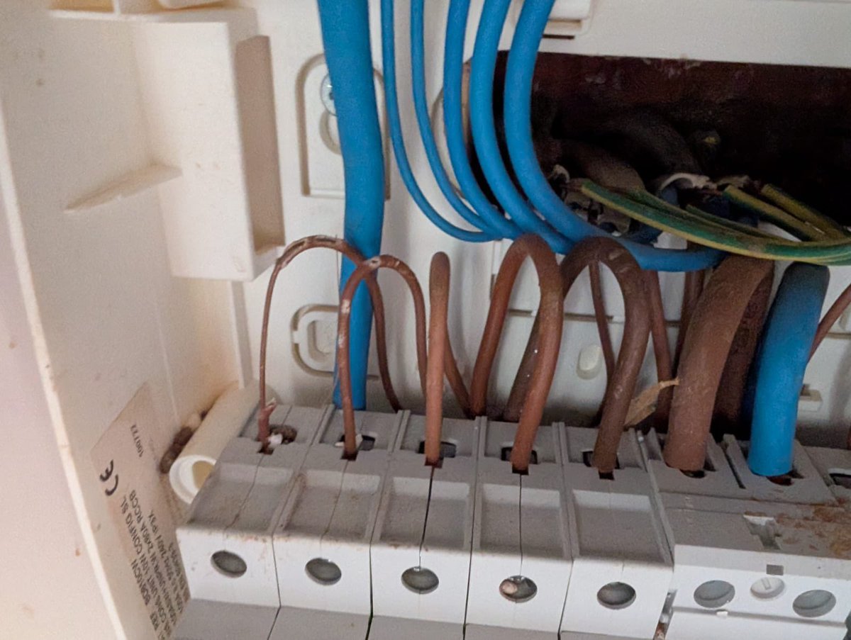 blandfordsllp's tweet image. ⚠️ Serious safety risk uncovered during a recent EICR: debris and nesting inside a consumer unit. This can lead to fire, insulation breakdown, or live core exposure. Regular inspections save lives.

📅 Book your EICR with Blandfords today.

#EICR #ElectricalSafety #FireRisk