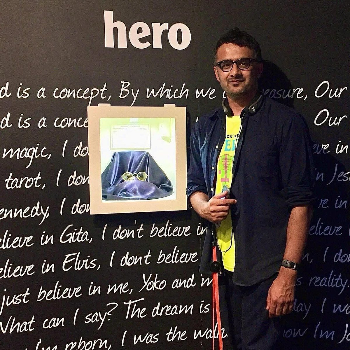Vik Uppal (@vikuppal) on Twitter photo John Lennon.♥️
Part IX - Spectacles. 
🕊️ 9th October 1940 - 8th October 1980.
📍<a href="/beatlesstory/">The Beatles Story</a> 
📸 28th May 2017
Lennon wore the tinted spectacles while composing his song ‘Imagine’. 
The spectacles were worn during the Imagine video and documentary. 
 #JohnLennon #Lennon John Lennon.♥️
Part IX - Spectacles. 
🕊️ 9th October 1940 - 8th October 1980.
📍<a href="/beatlesstory/">The Beatles Story</a> 
📸 28th May 2017
Lennon wore the tinted spectacles while composing his song ‘Imagine’. 
The spectacles were worn during the Imagine video and documentary. 
 #JohnLennon #Lennon