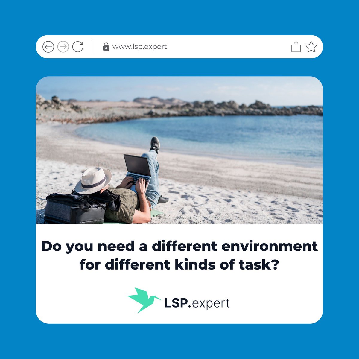 Do you need a different environment for different tasks?

Perhaps it has to be the kitchen table to answer emails, your desk for focused client work and out at a café for sorting out your invoices.

Share your different working spots for different jobs in the comments☟ #xl8
