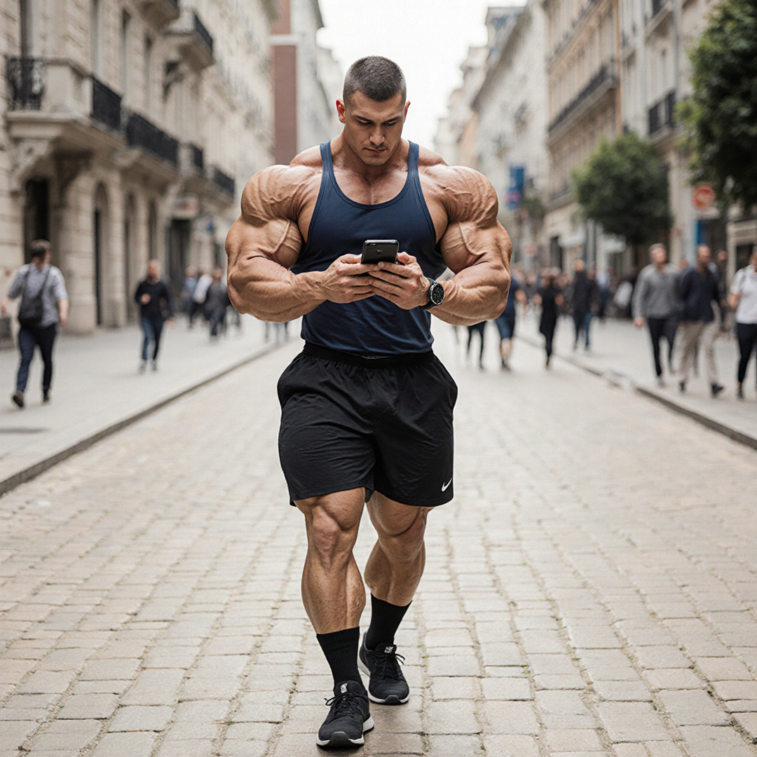 VirtualMuscles's tweet image. Busy 📱💪

#aiart #bodybuilding #aimuscle #handsome #male #muscular #muscle #bodybuilder #bodybuildingart #virtualmuscles #gayart