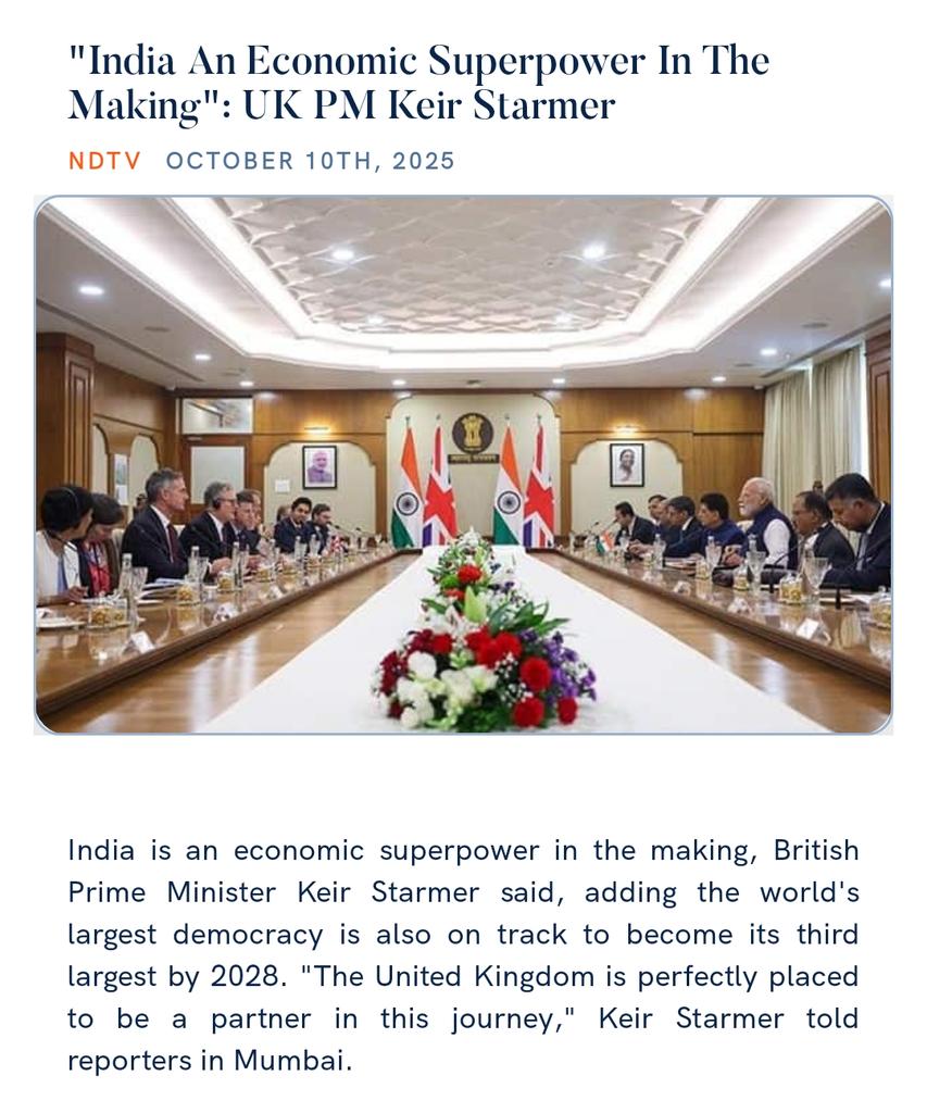 PMOIndia's tweet image. "India An Economic Superpower In The Making": UK PM @Keir_Starmer
ndtv.com/world-news/ind…
via NaMo App