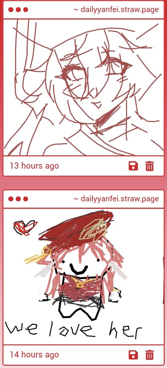Yanfei_Pilled's tweet image. I love seeing you guys&apos; yanfei drawings so much 🥹🥹🥹
dailyyanfei.straw.page