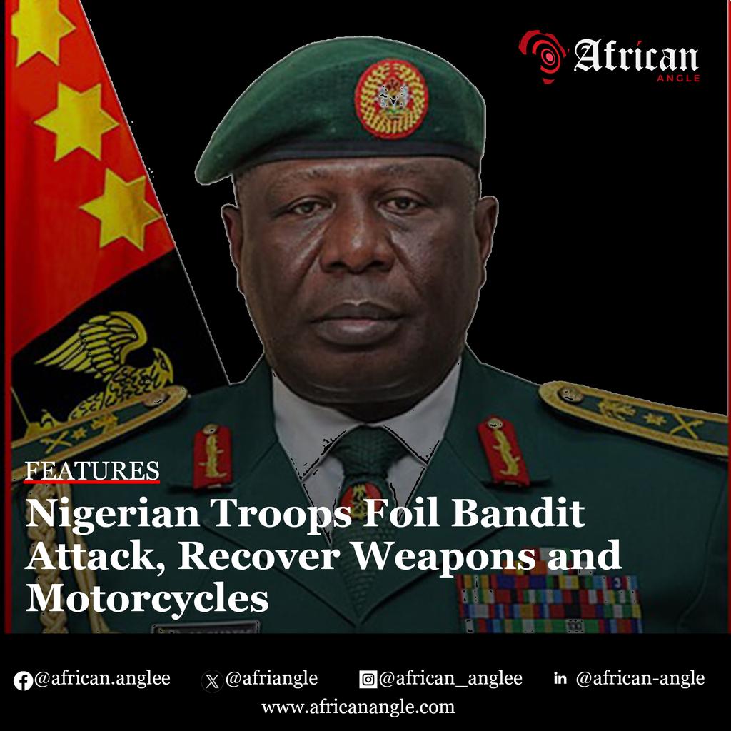 Nigerian Troops have foiled an attempted bandit attack in Ibi Local Government Area of Taraba State, recovering weapons and motorcycles from fleeing assailants. <a href="/HQNigerianArmy/">Nigerian Army</a> <a href="/nigeriaarmydary/">Nigeria Army Diary</a>

africanangle.com/nigerian-troop…