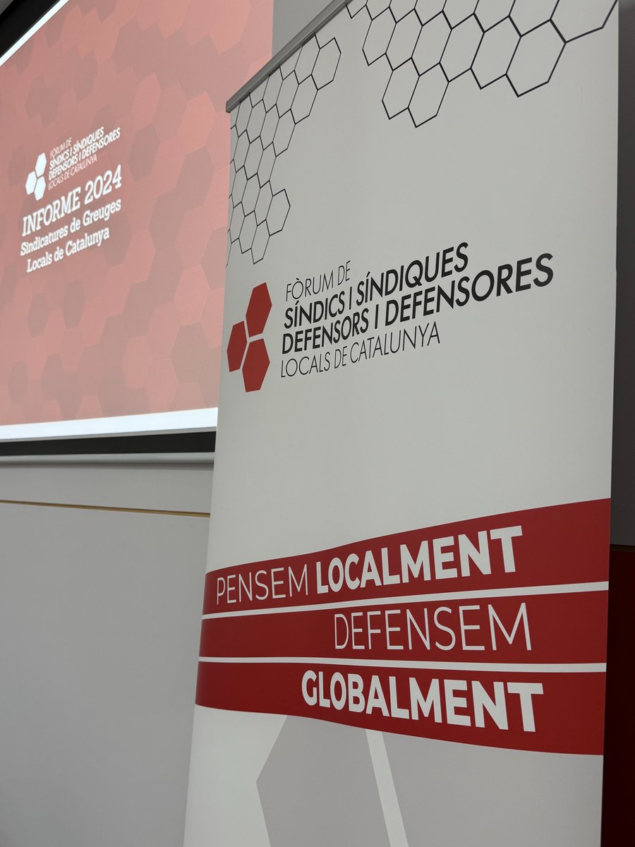 A les 9.30 h comença l’acte de presentació de l’Informe 2024 de les sindicatures locals de Catalunya al Col·legi de Periodistes de Catalunya.
#FòrumSD #SíndicsLocals #BonaAdministració