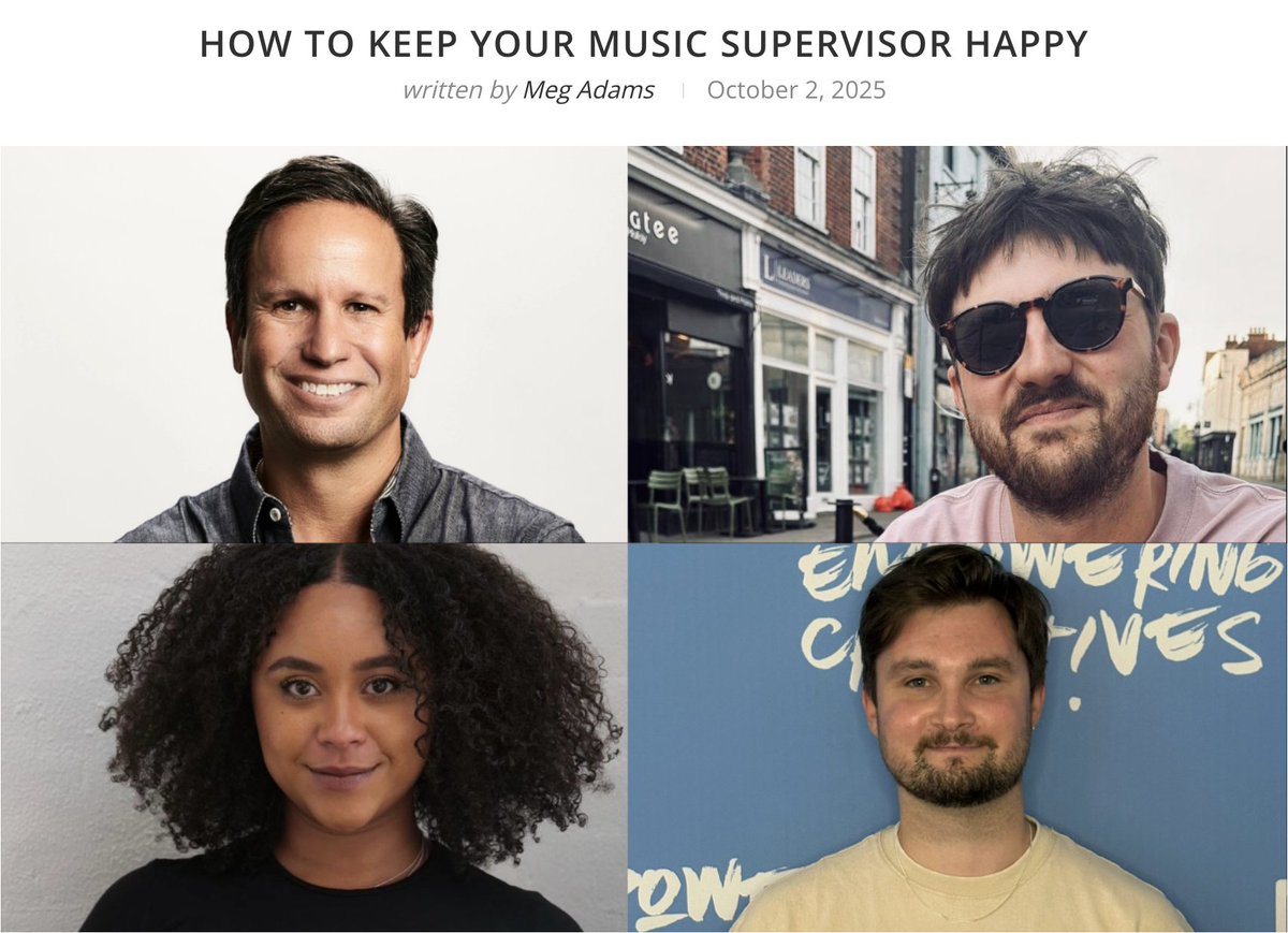 🎬 “A typical day is approximately 15% creative… and 100% putting out fires!🔥” - PJ Bloom

Four music supervisors pull back the curtain on the real sync grind!
🔗 synchtank.com/blog/how-to-ke… 🔗

#MusicSupervisor #SyncLicensing #CreativeProcess