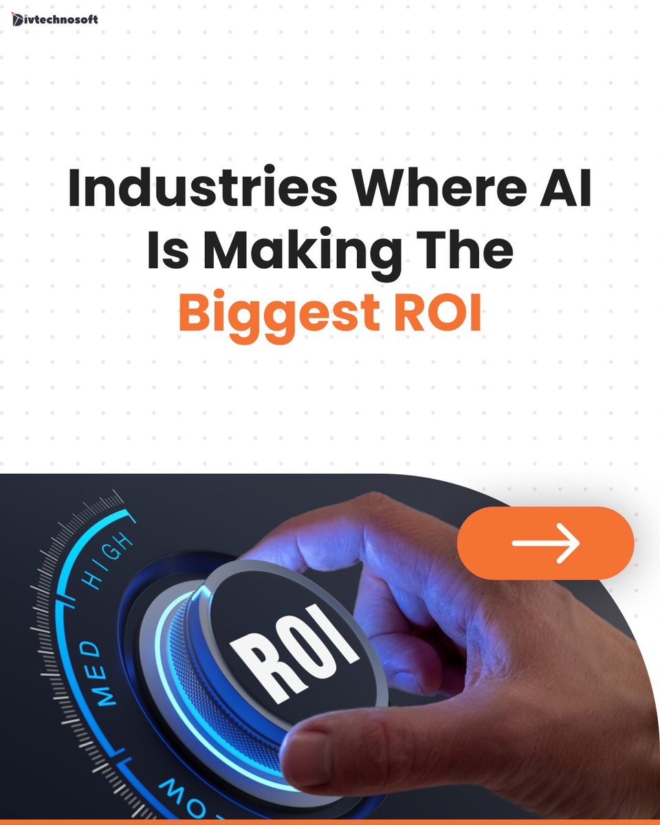 divtechnosoft's tweet image. AI is delivering real ROI across every industry.
From smarter #Healthcare to personalized shopping, intelligent real estate, and adaptive education, AI is turning data into measurable results.
It’s not just #Innovation , it’s transformation. Let’s turn your data into decisions