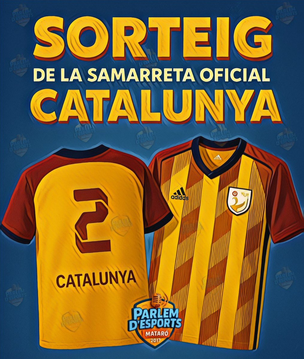 🎉 Vols la samarreta oficial de la Selecció de Futbol de Catalunya?
👀Doncs estigues molt atent a les xarxes socials de Parlem D'ESPORTS Mataró I Maresme! 
#sorteig #Mataró #Maresme #Catalunya #futbolcat #futbolmaresme #Futbolbase
#FutbolFemenino #futbolmataro