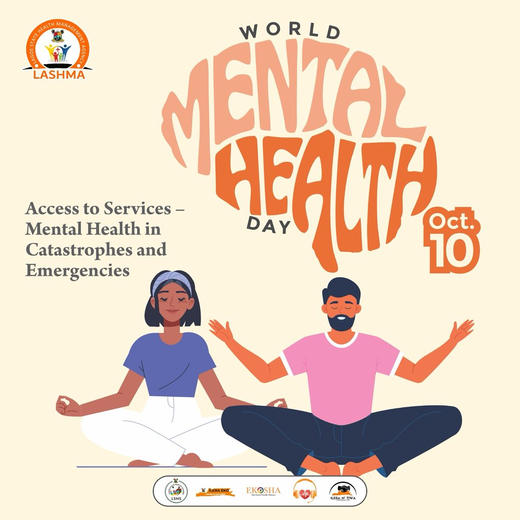 Lagos State Health Management Agency (@laghealthscheme) on Twitter photo Today, October 10, 2025, we join the global community in observing World Mental Health Day. The theme “Access to Services – Mental Health in Catastrophes and Emergencies” resonates deeply, especially in times of crisis. At LASHMA,  we recognize the importance of mental health Today, October 10, 2025, we join the global community in observing World Mental Health Day. The theme “Access to Services – Mental Health in Catastrophes and Emergencies” resonates deeply, especially in times of crisis. At LASHMA,  we recognize the importance of mental health