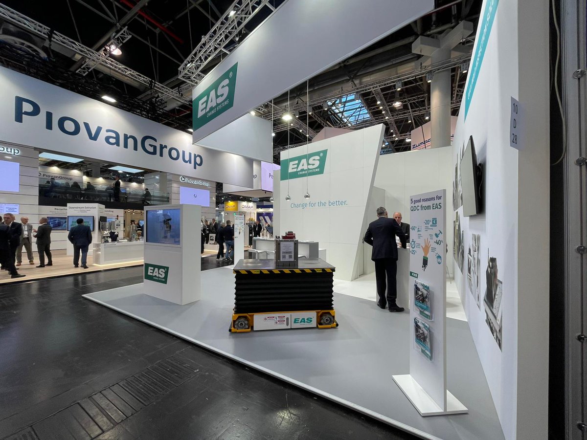 📷 Welcome to Day 4 K2025! 📷

Come visit EAS Change Systems at Booth 10D48 to explore the latest in innovative mold and die change solutions.

📷 Learn more: easchangesystems.com

#K2025 #ManufacturingInnovation #SmartProduction #PlasticsIndustry #MoldChangeSolutions