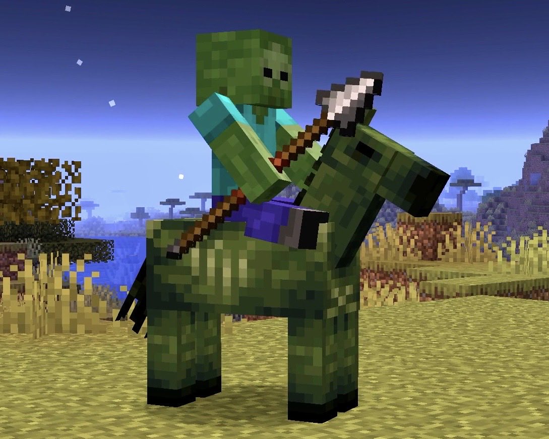 『ゾンビホース』が平原やサバンナにスポーンするようになります！