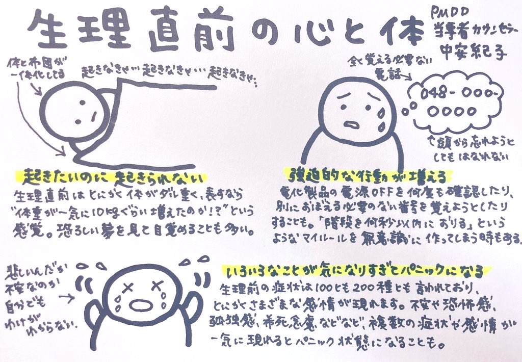 non47659489's tweet image. 生理直前の私はこんな感じ。最近は生理が近くなるにつれて強迫行動（特に潔癖的なもの）が増える傾向。昨夜は希死念慮と孤独感とイライラが一気にやってきて自分でもわけがわからず…頓服薬を飲んでから温かいお茶を飲んで深呼吸。数十分で気持ちが少し落ち着きました。生理はよ来い。
#PMDD
#PMS