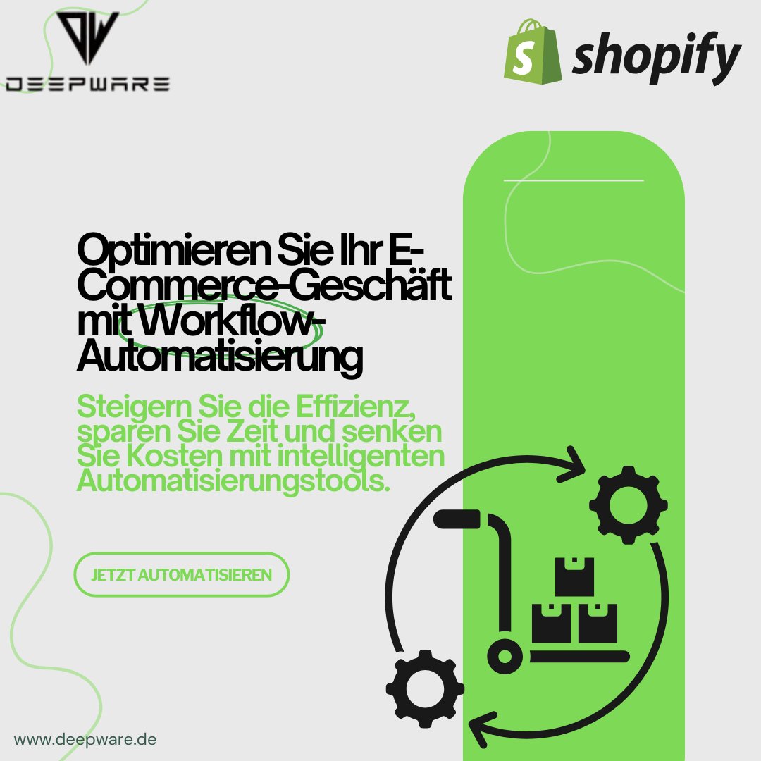 deepwaremunich's tweet photo. 84 % der großen Unternehmen haben ihre Arbeitsabläufe automatisiert. Shopify Flow ist in Ihrem Tarif enthalten. 248 % ROI. Bestellen Sie automatisch Nachschub, kennzeichnen Sie VIPs, melden Sie Betrugsfälle und versenden Sie Bewertungen. Schluss mit manueller Arbeit. https://t.co/Tvhh5UspJg