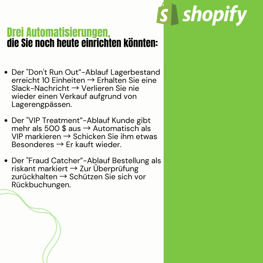 deepwaremunich's tweet photo. 84 % der großen Unternehmen haben ihre Arbeitsabläufe automatisiert. Shopify Flow ist in Ihrem Tarif enthalten. 248 % ROI. Bestellen Sie automatisch Nachschub, kennzeichnen Sie VIPs, melden Sie Betrugsfälle und versenden Sie Bewertungen. Schluss mit manueller Arbeit. https://t.co/Tvhh5UspJg