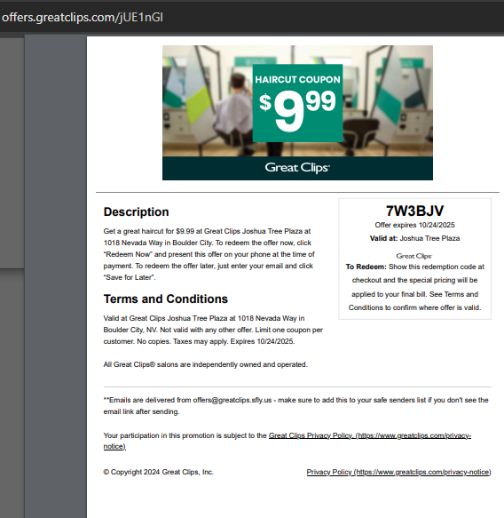2026 April Printable Coupons Great Clips Off 5$ tweet media