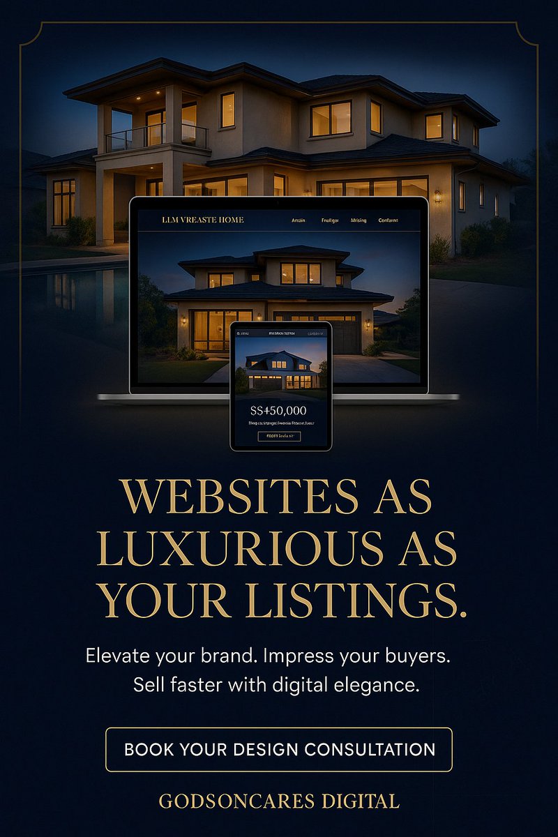 GodsoncaresDtal's tweet image. ✨ 
We design premium real estate websites that reflect your brand’s elegance and help you sell faster.

💼 Let’s elevate your online presence today!

#RealEstateWebDesign #LuxuryBranding 
#DigitalDesign #WebDesignAgency #RealEstateMarketing #ModernDesign