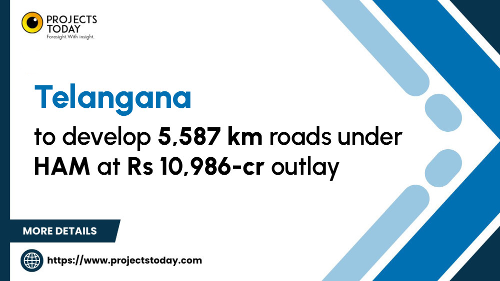 projects_today's tweet image. Telangana to develop 5,587 km roads under HAM at Rs 10,986-cr outlay

To read more: shorturl.at/x7N2Z

#Telangana #InfrastructureDevelopment #Roads #HAM #Investment #EconomicGrowth #project #projectstoday #projectstodayindia #news #newsupdates #updates #Exclusive #India…